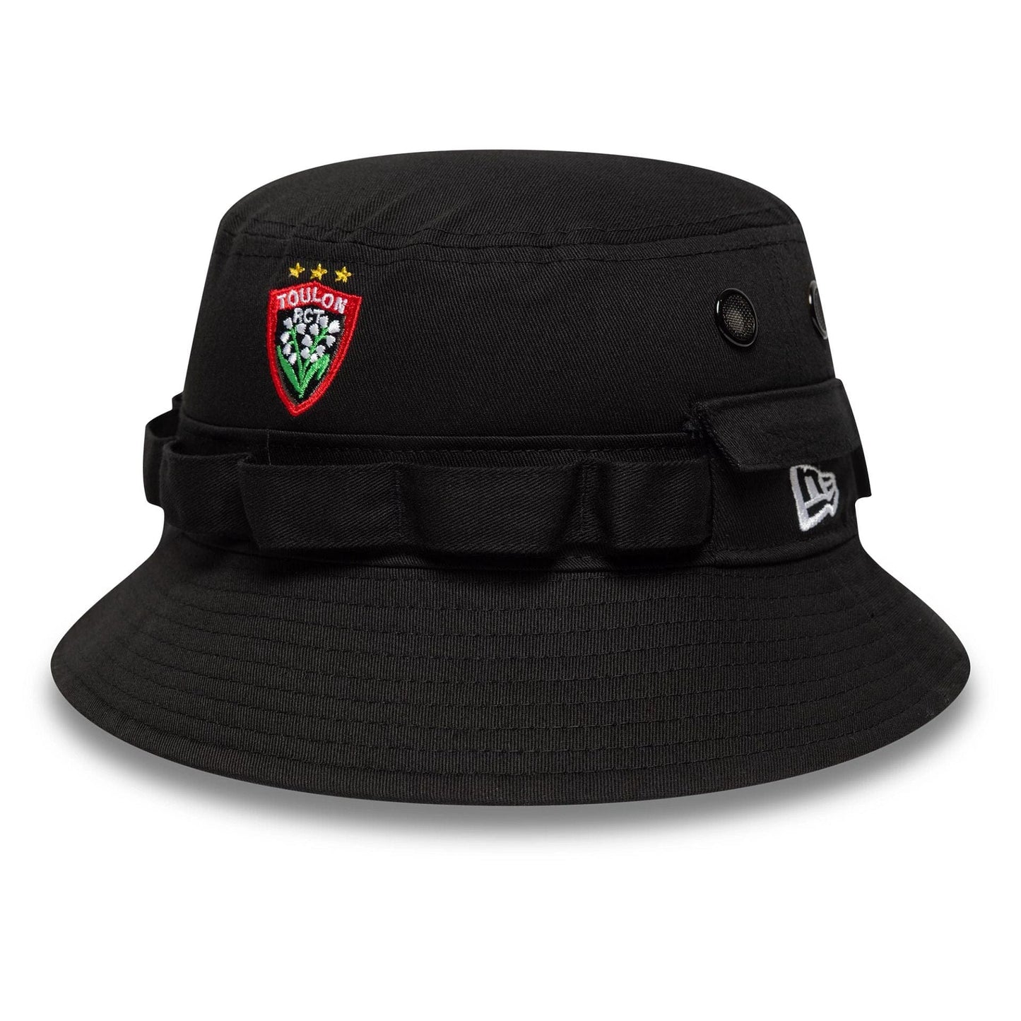 This is a RC Toulonnais Core Black Adventure Bucket Hat 1