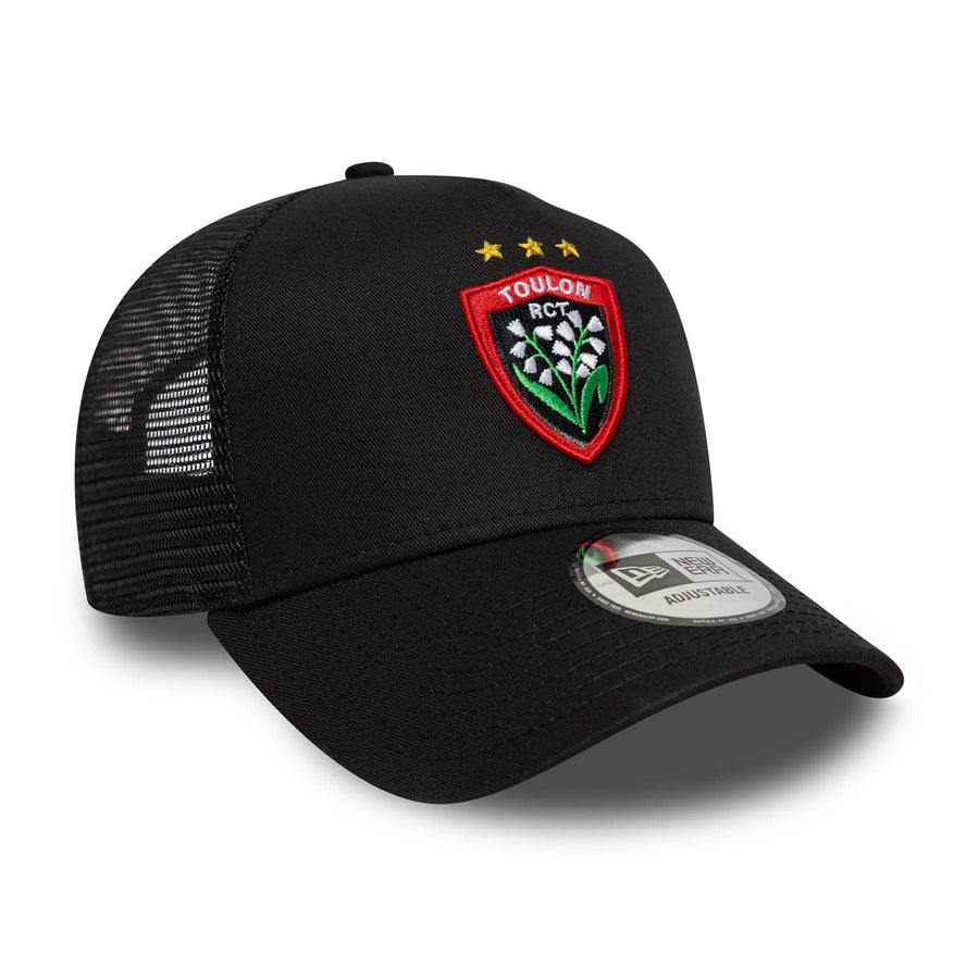 This is a RC Toulonnais Core Black 9FORTY E-Frame Trucker Adjustable Cap 3