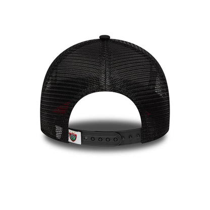 This is a RC Toulonnais Collegiate Black 9FORTY E-Frame Trucker Adjustable Cap 6