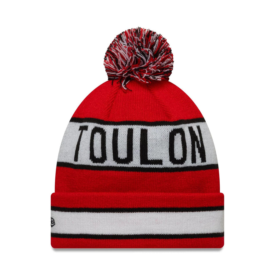 This is a RC Toulonnais Red Jake knit Beanie Hat 1