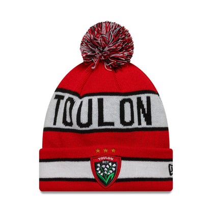 This is a RC Toulonnais Red Jake knit Beanie Hat 2