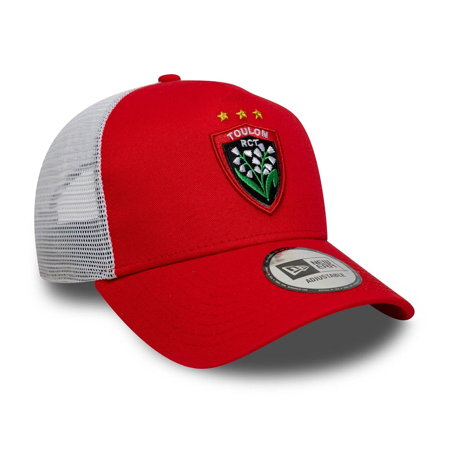 This is a RC Toulonnais Core Red 9FORTY E-Frame Trucker Adjustable Cap 3