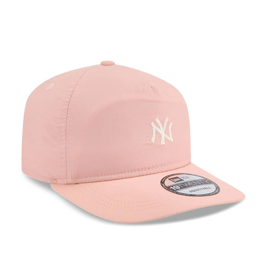 This is a New York Yankees Blush Crinkle Pastel Pink 19TWENTY Adjustable Cap 3