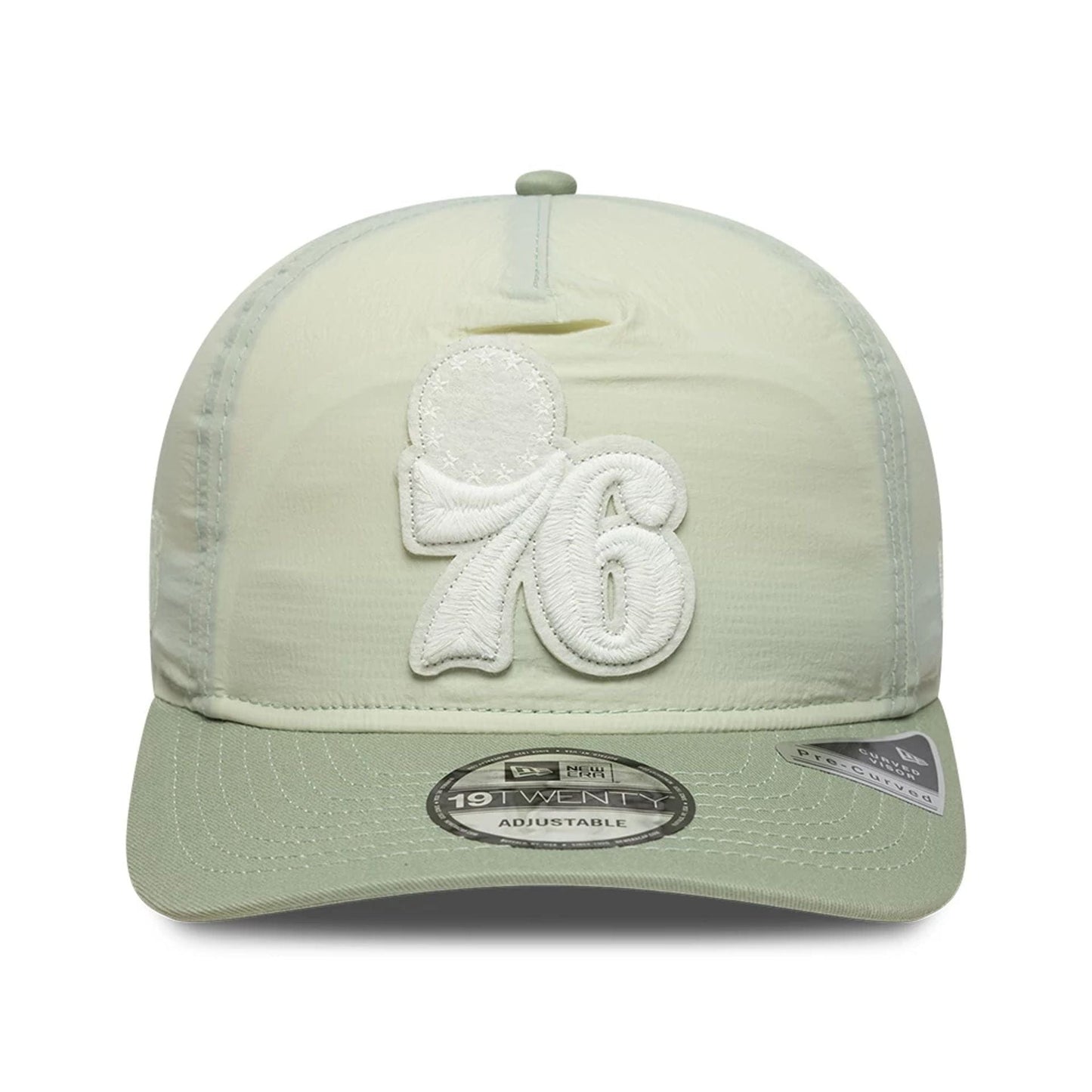 This is a Philadelphia 76ers Crinkle Pastel Green 19TWENTY Adjustable Cap 2