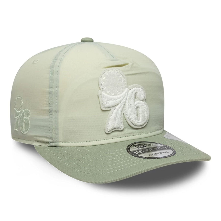 This is a Philadelphia 76ers Crinkle Pastel Green 19TWENTY Adjustable Cap 3