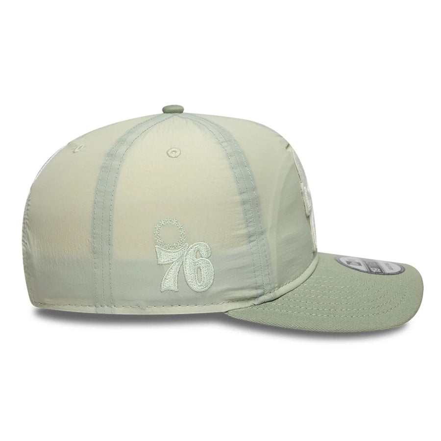 This is a Philadelphia 76ers Crinkle Pastel Green 19TWENTY Adjustable Cap 7