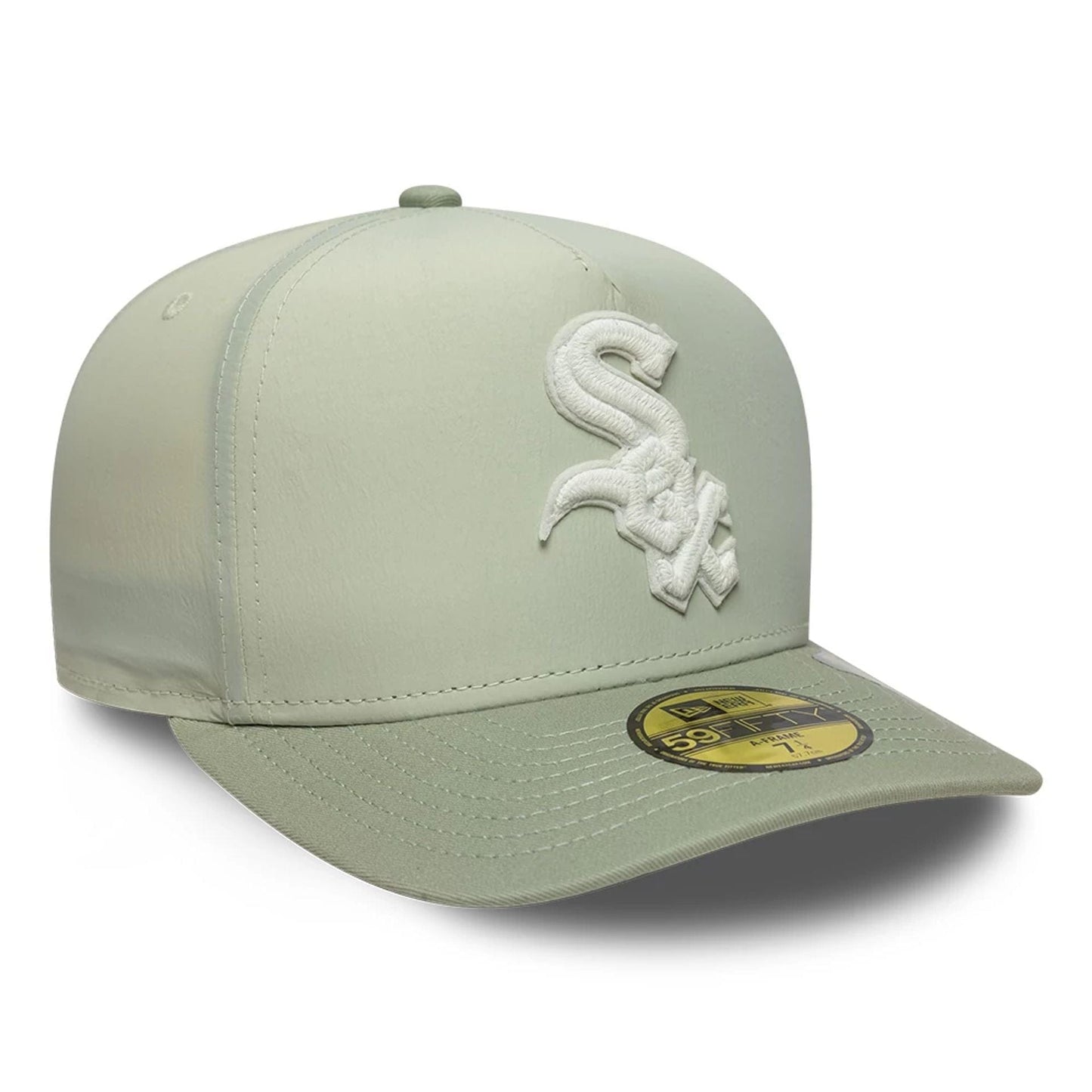 This is a Chicago White Sox Crinkle Pastel Green 59FIFTY A-Frame Fitted Cap 3
