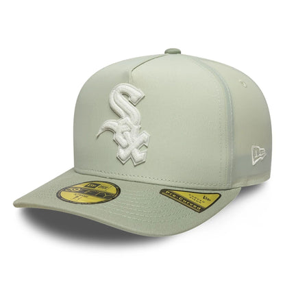 This is a Chicago White Sox Crinkle Pastel Green 59FIFTY A-Frame Fitted Cap 1