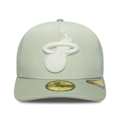 This is a Miami Heat Crinkle Pastel Green 59FIFTY A-Frame Fitted Cap 2
