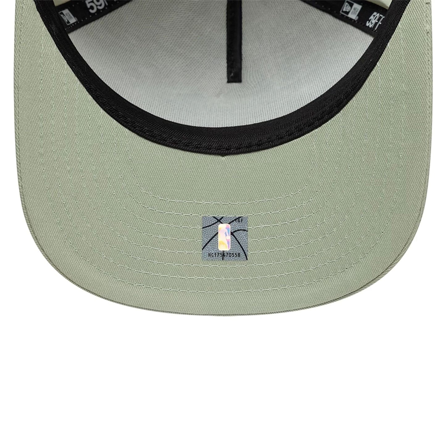 This is a Miami Heat Crinkle Pastel Green 59FIFTY A-Frame Fitted Cap 5