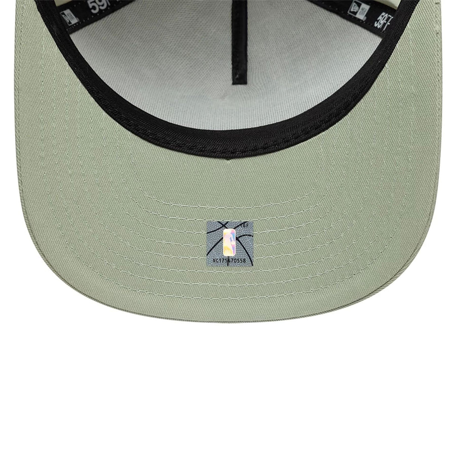 This is a Miami Heat Crinkle Pastel Green 59FIFTY A-Frame Fitted Cap 5