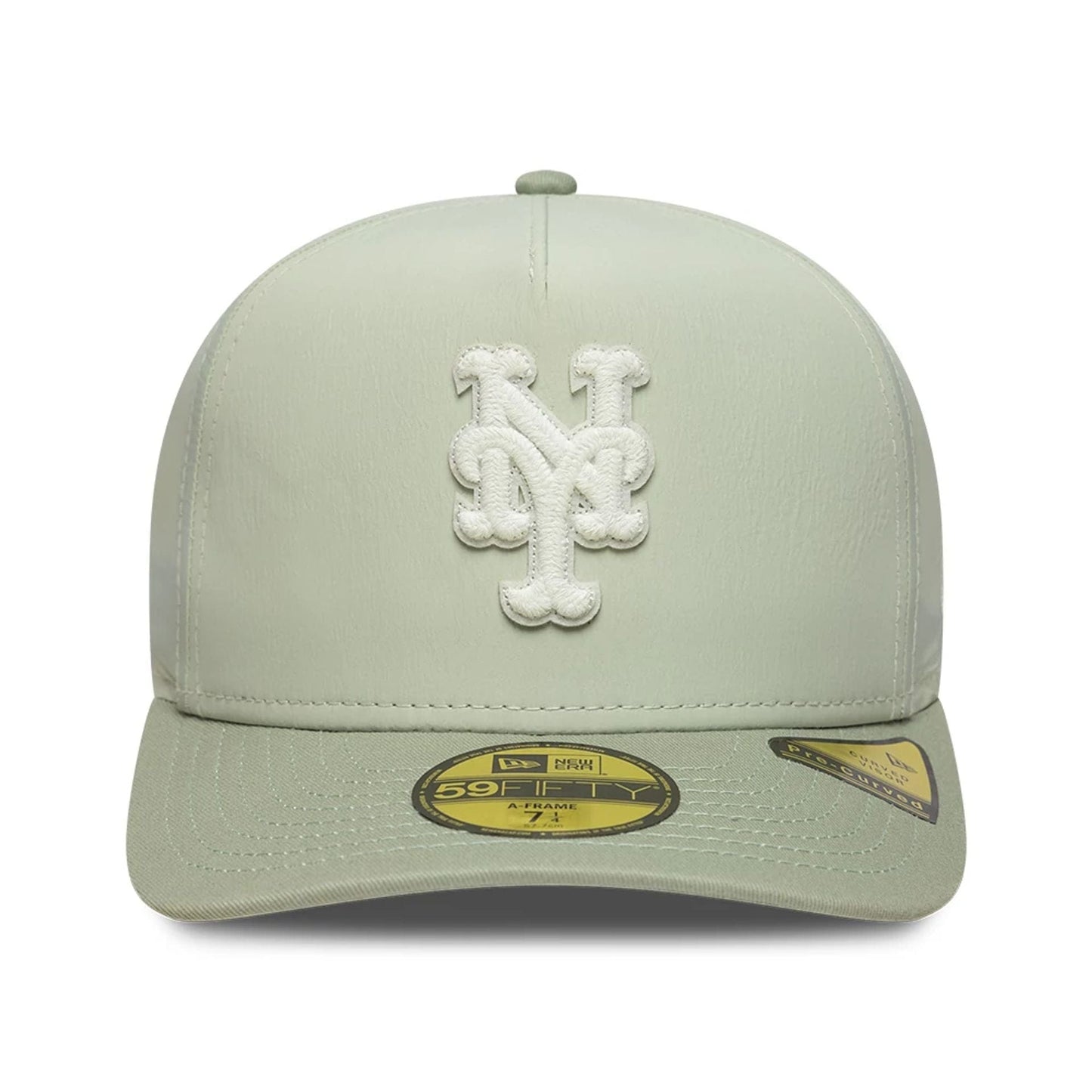 This is a New York Mets Crinkle Pastel Green 59FIFTY A-Frame Fitted Cap 2