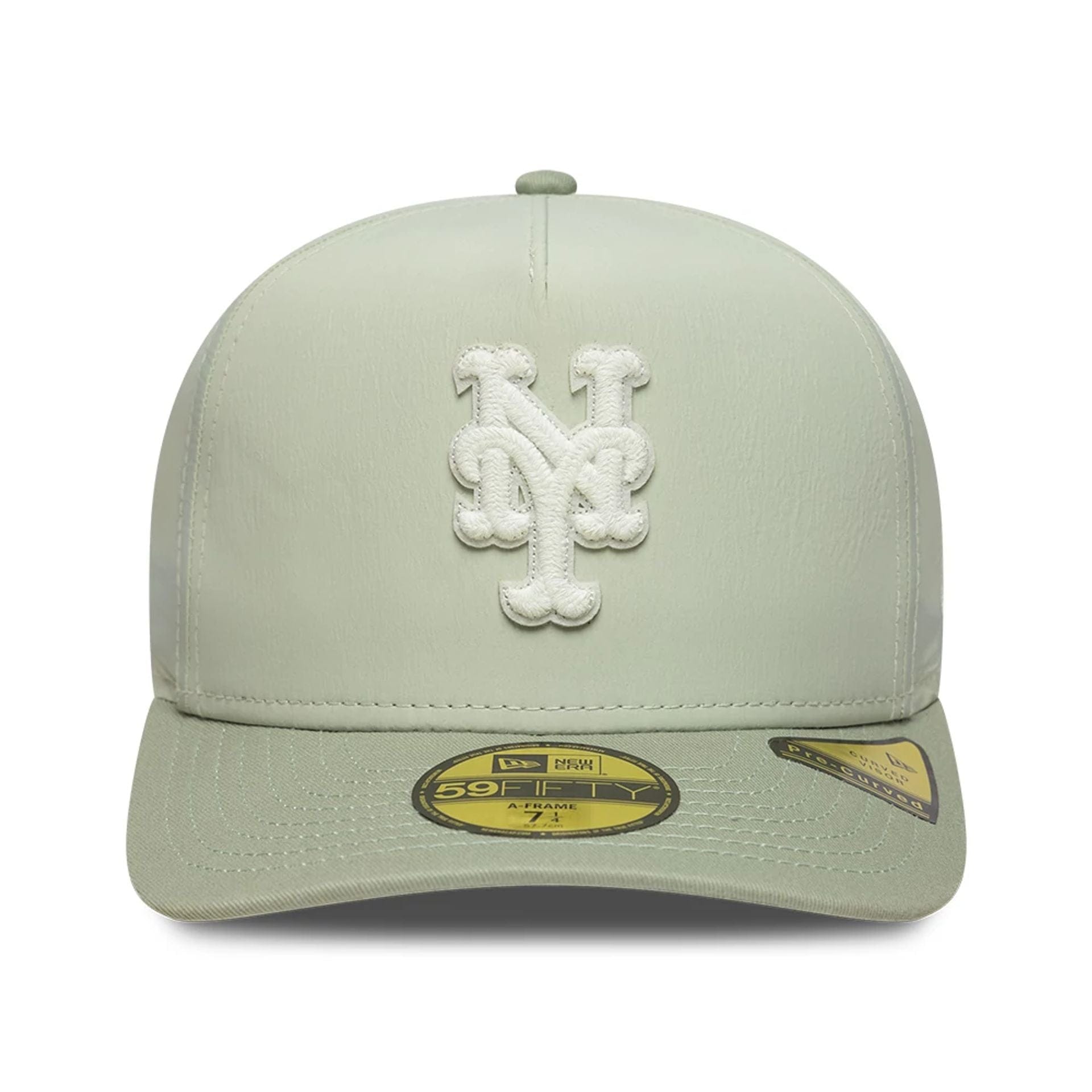 This is a New York Mets Crinkle Pastel Green 59FIFTY A-Frame Fitted Cap 2