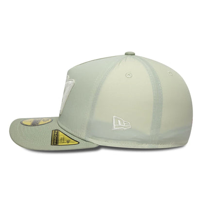 This is a LA Angels Crinkle Pastel Green 59FIFTY A-Frame Fitted Cap 6