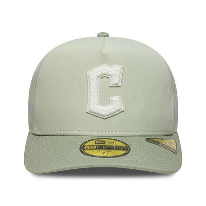 This is a Cleveland Guardians Crinkle Pastel Green 59FIFTY A-Frame Fitted Cap 2
