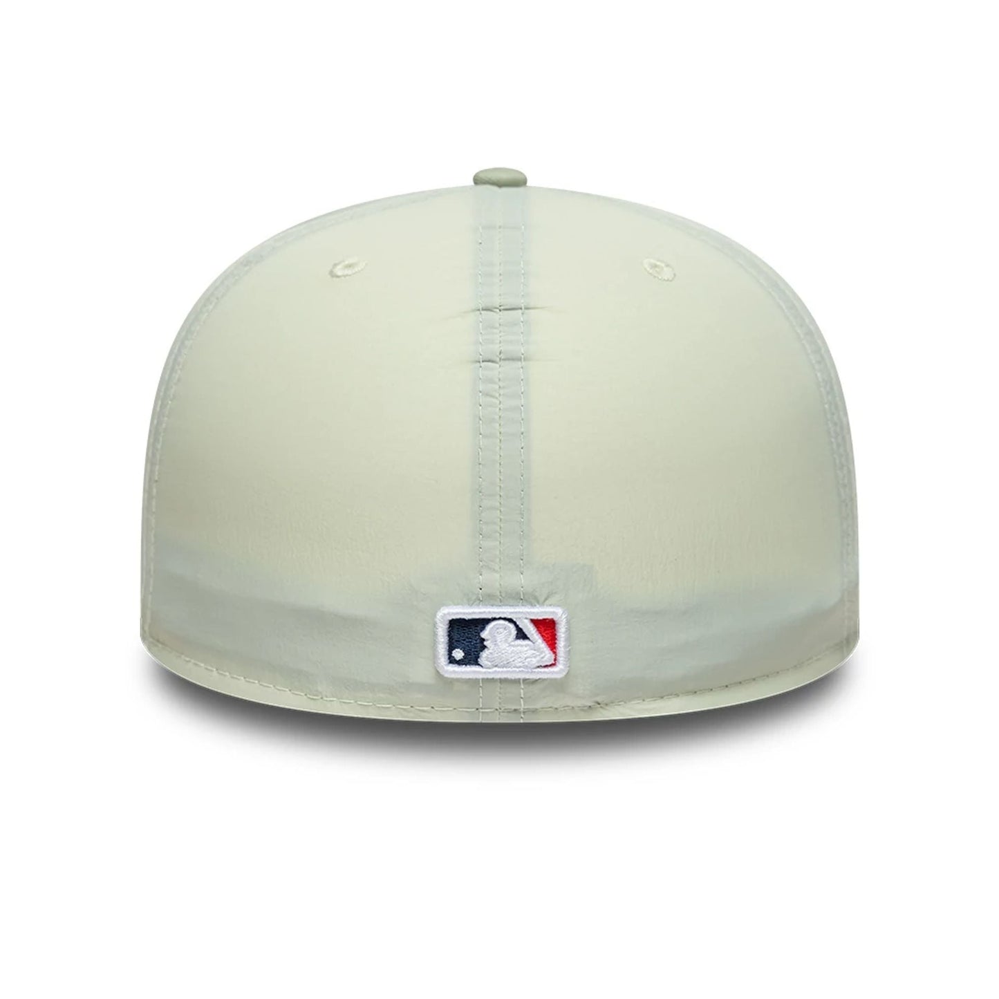 This is a Cleveland Guardians Crinkle Pastel Green 59FIFTY A-Frame Fitted Cap 4