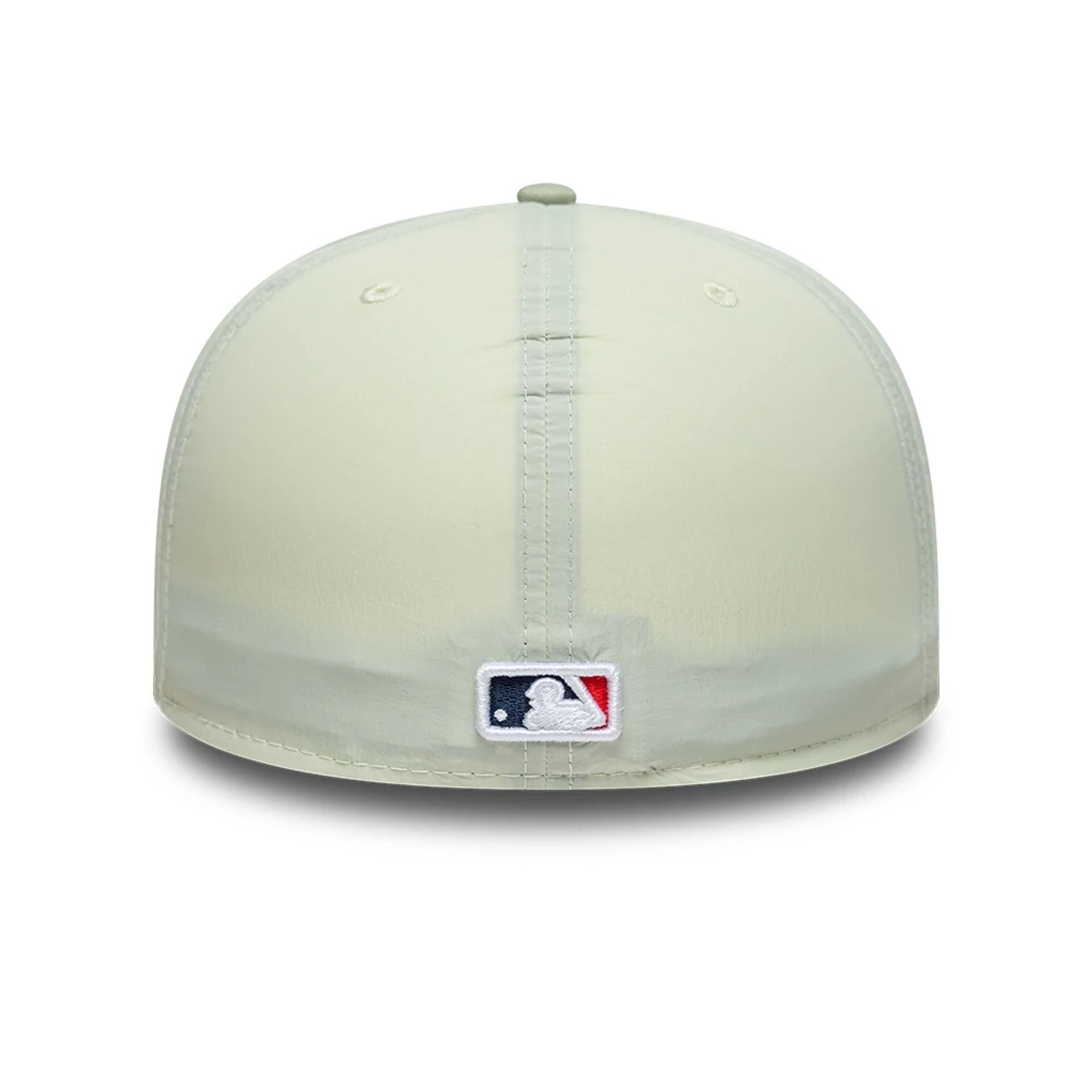 This is a Cleveland Guardians Crinkle Pastel Green 59FIFTY A-Frame Fitted Cap 4
