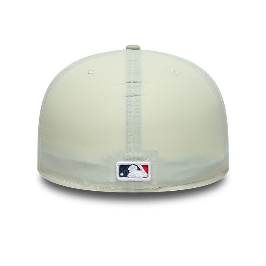 This is a Cleveland Guardians Crinkle Pastel Green 59FIFTY A-Frame Fitted Cap 4