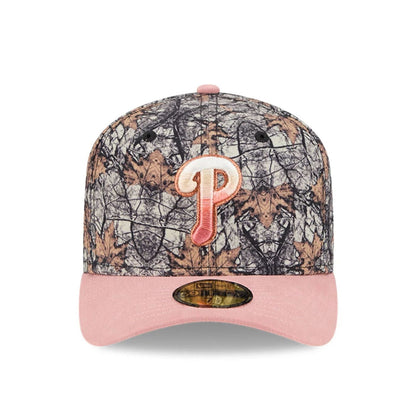 This is a Philadelphia Phillies Gradient Real Tree All Over Print 59FIFTY Fitted Cap 3