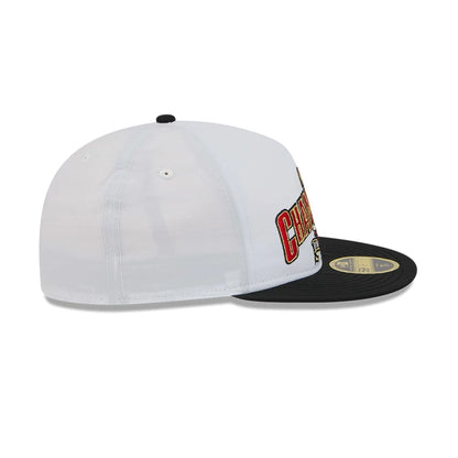 This is a Chicago Bulls NBA Champions White Retro Crown 59FIFTY Fitted Cap 6