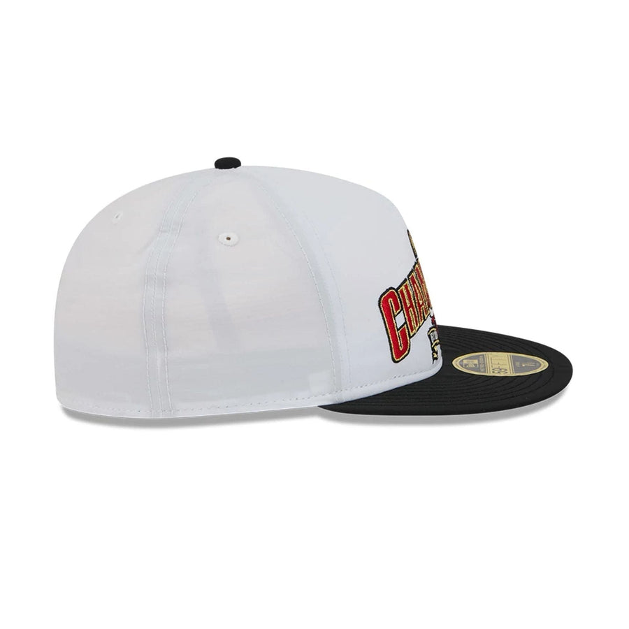 This is a Chicago Bulls NBA Champions White Retro Crown 59FIFTY Fitted Cap 6