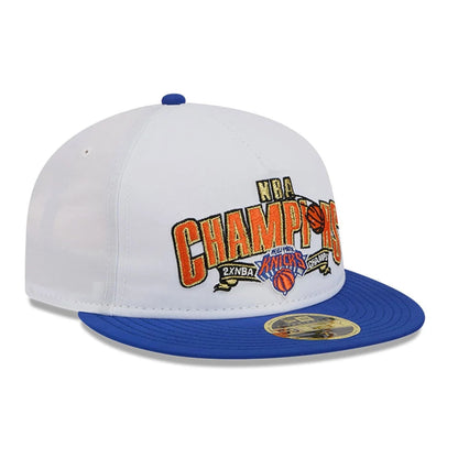 This is a New York Knicks NBA Champions White Retro Crown 59FIFTY Fitted Cap 4