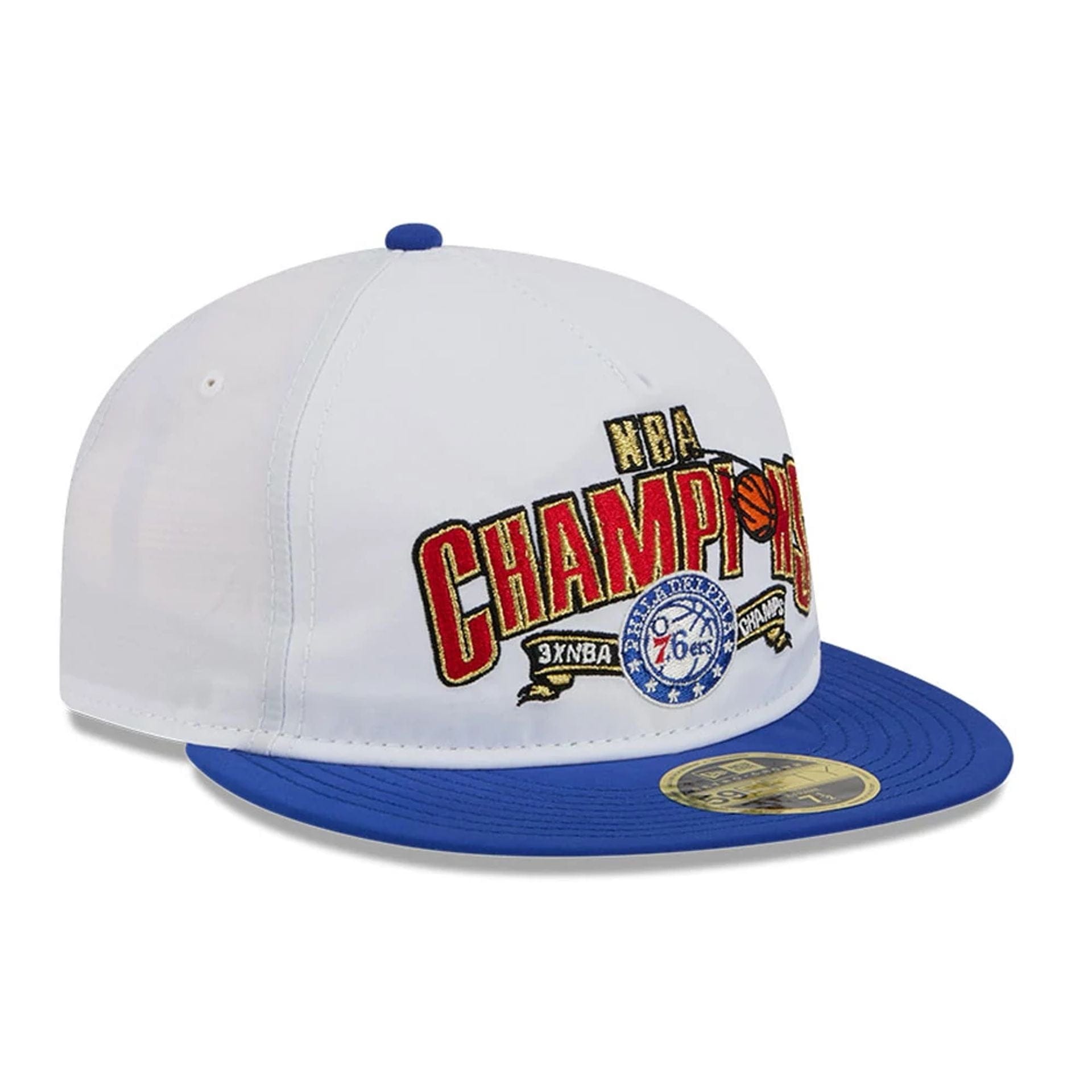 This is a Philadelphia 76ers NBA Champions White Retro Crown 59FIFTY Fitted Cap 4