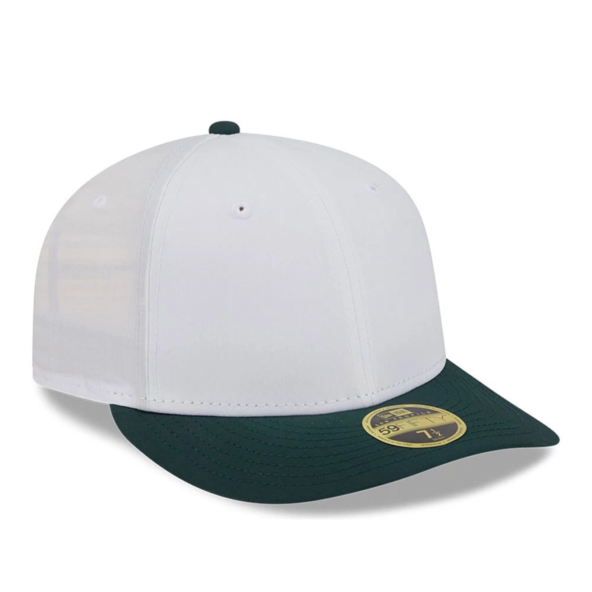 This is a New Era Open White & Dark Green Low Profile 59FIFTY Fitted Cap 3