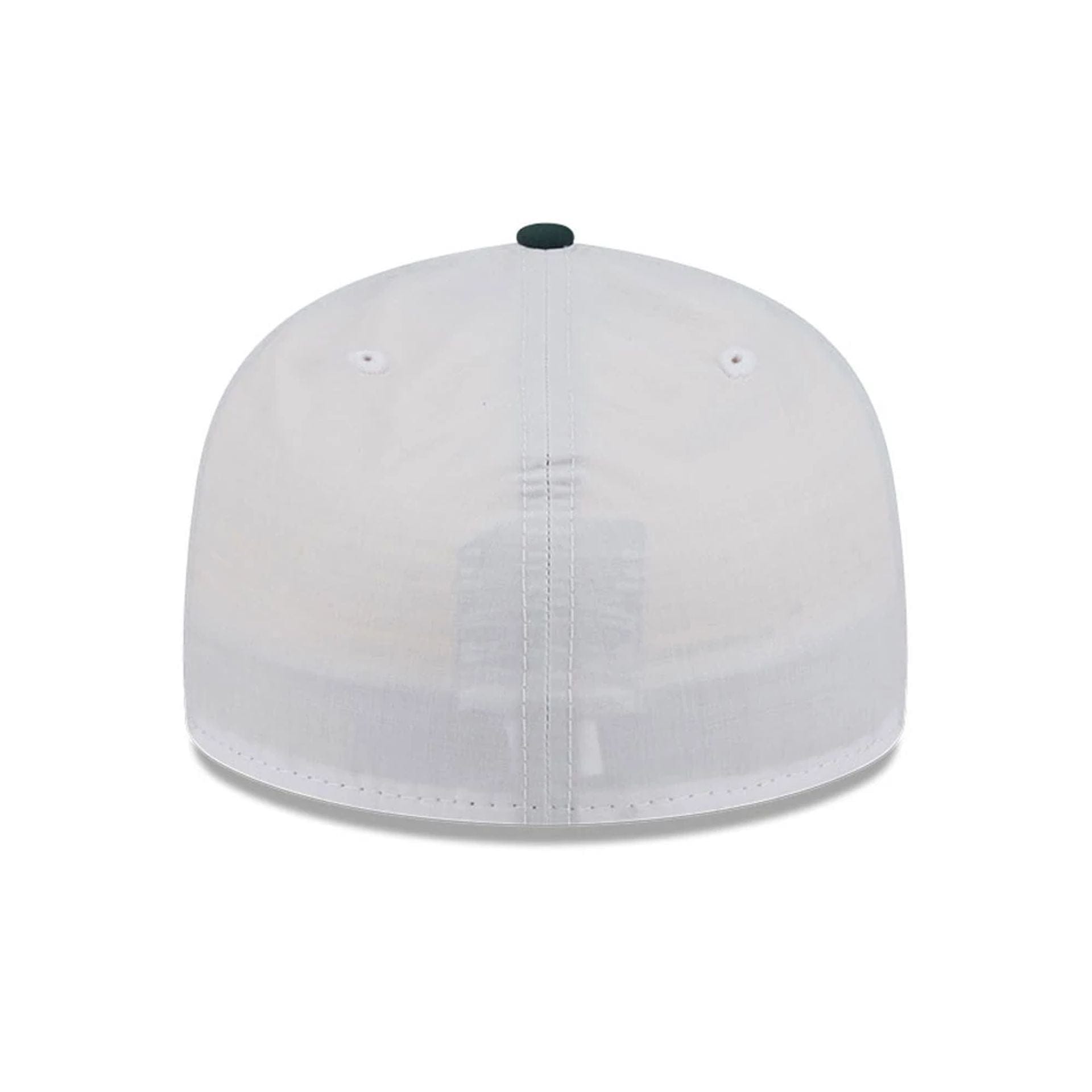 This is a New Era Open White & Dark Green Low Profile 59FIFTY Fitted Cap 6