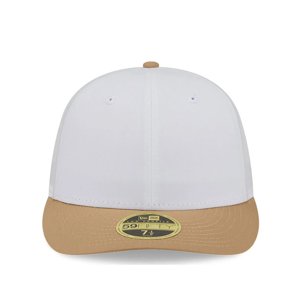 This is a New Era Open White & Beige Low Profile 59FIFTY Fitted Cap 2
