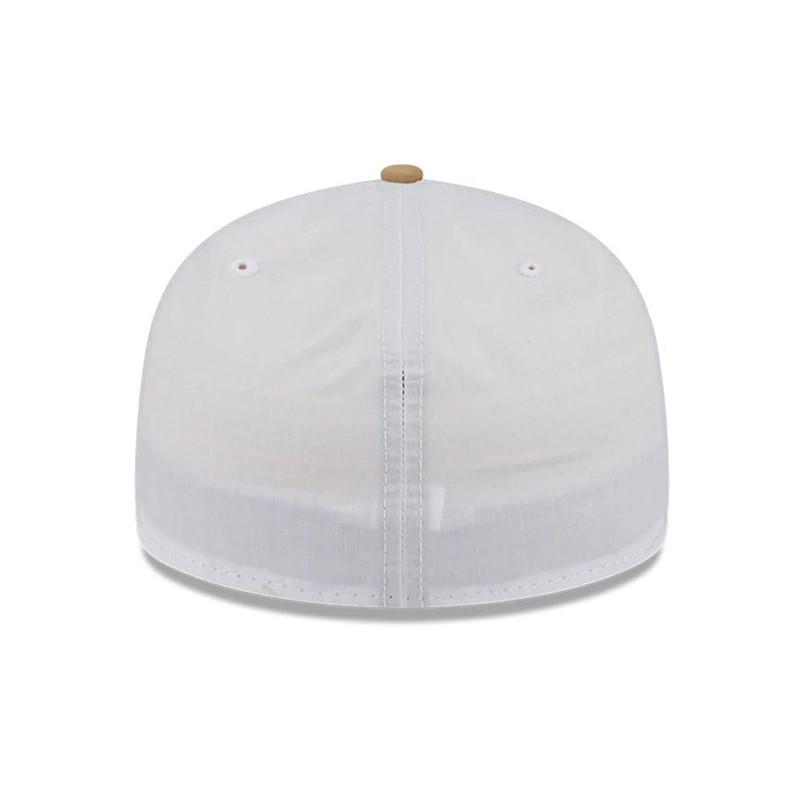 This is a New Era Open White & Beige Low Profile 59FIFTY Fitted Cap 6