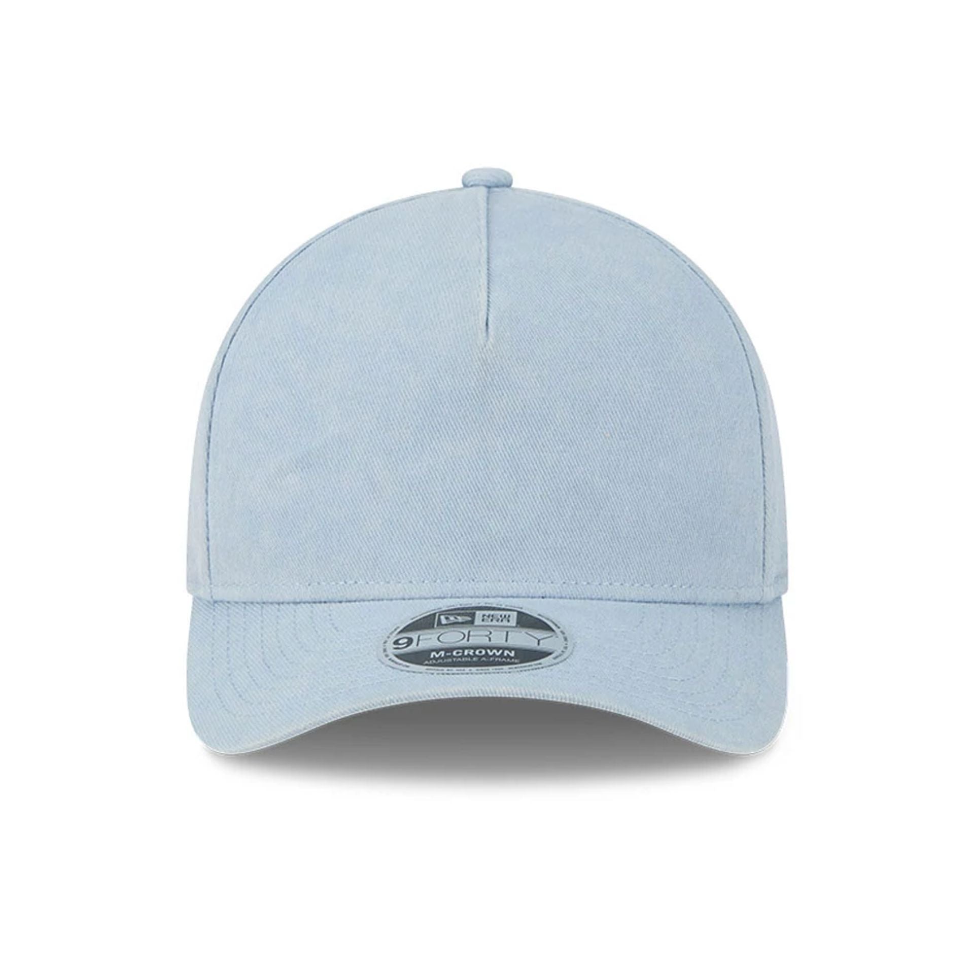 This is a New Era Pastel Blue 9FORTY M-Crown A-Frame Adjustable Cap 2