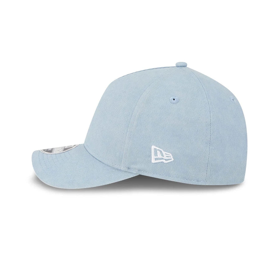 This is a New Era Pastel Blue 9FORTY M-Crown A-Frame Adjustable Cap 4