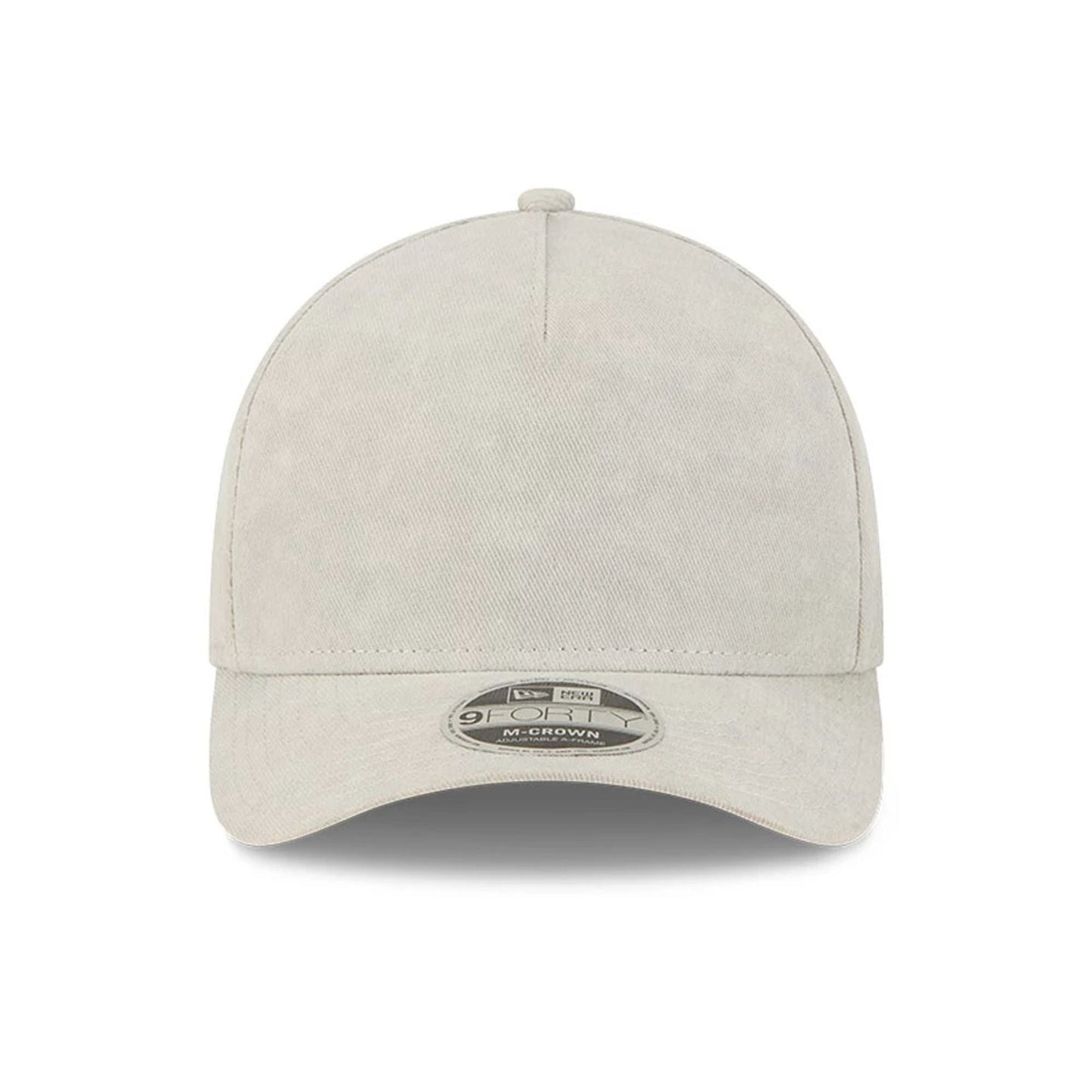 This is a New Era Light Beige 9FORTY M-Crown A-Frame Adjustable Cap 3