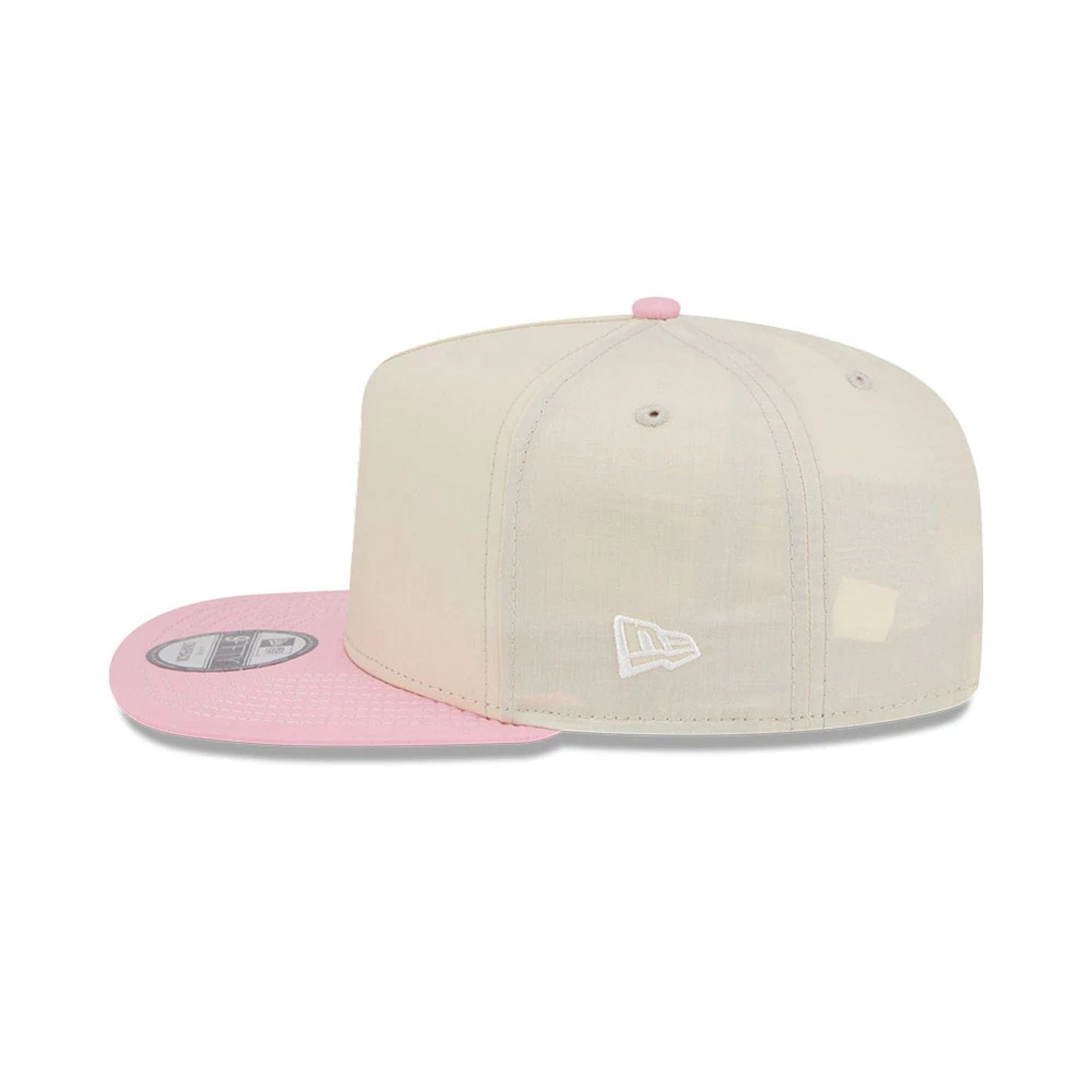 This is a New Era Cream & Pink 9FIFTY A-Frame Snapback Adjustable Cap 4