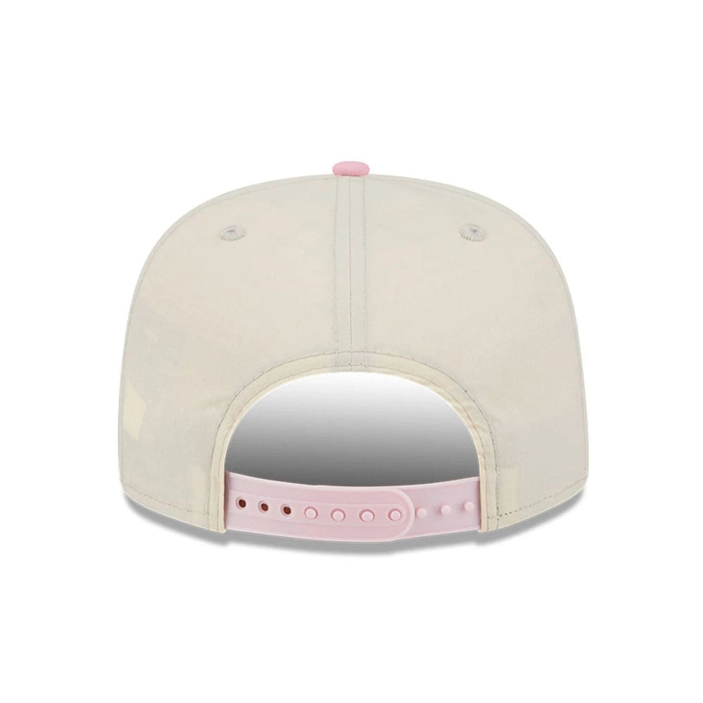 This is a New Era Cream & Pink 9FIFTY A-Frame Snapback Adjustable Cap 6
