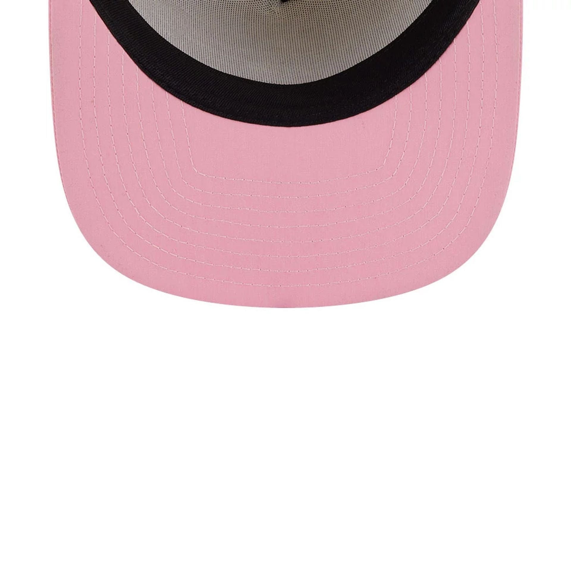 This is a New Era Cream & Pink 9FIFTY A-Frame Snapback Adjustable Cap 7