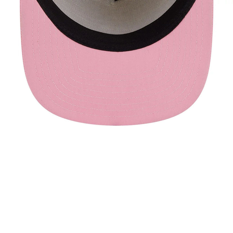 This is a New Era Cream & Pink 9FIFTY A-Frame Snapback Adjustable Cap 7