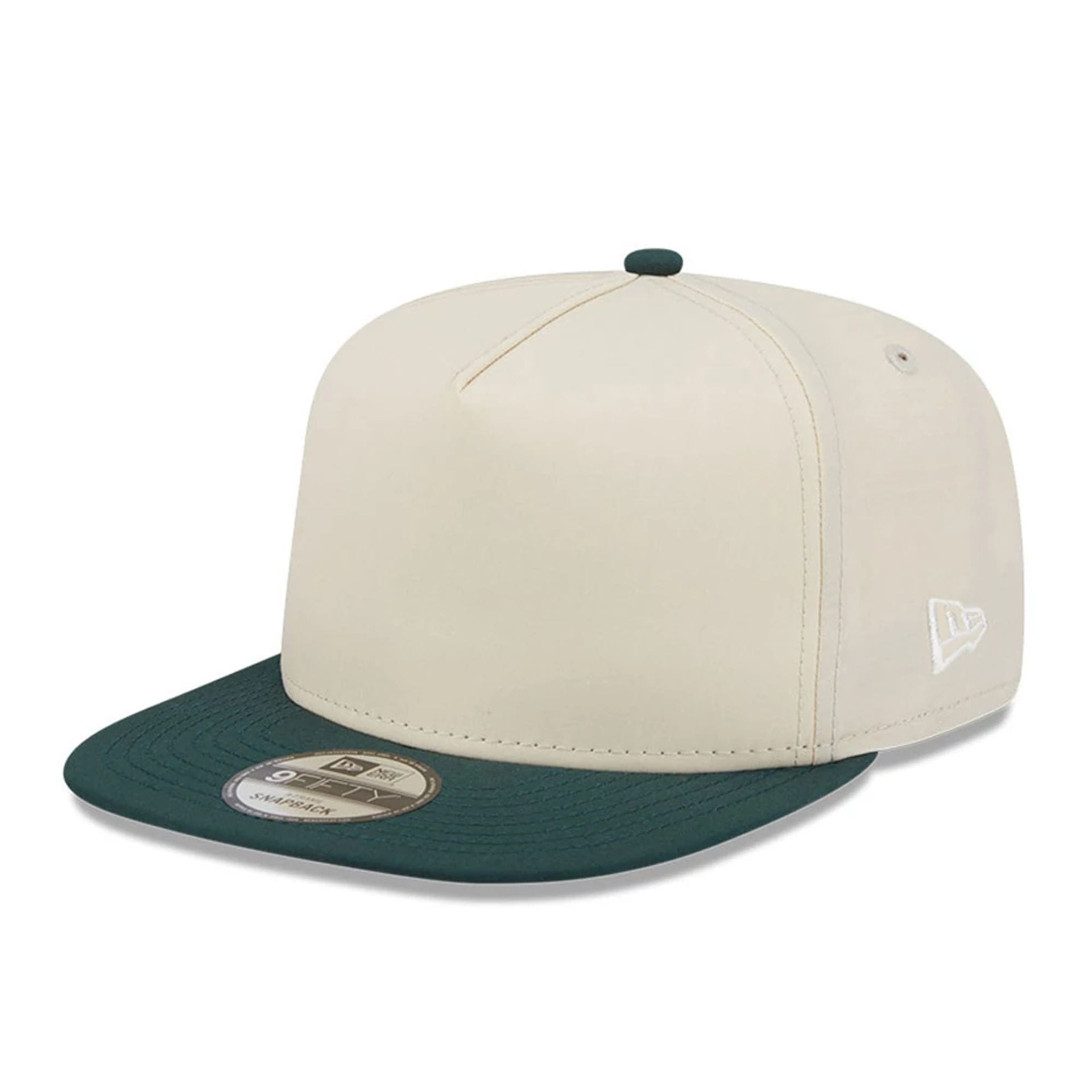New Era Cream & Dark Green 9FIFTY A-Frame Snapback Cap | NEC EU