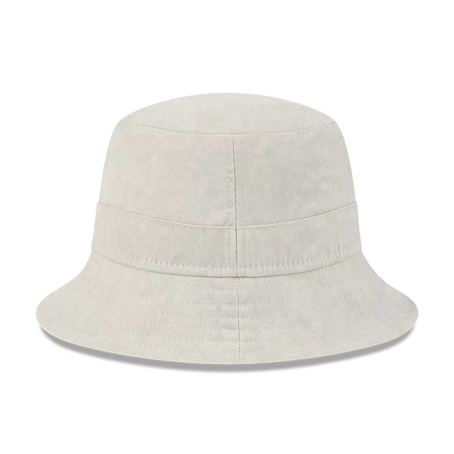 This is a New Era Light Cream Bucket Hat 4
