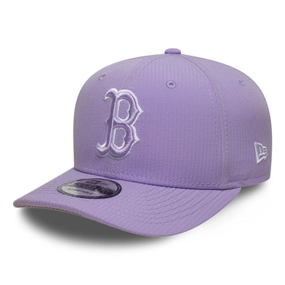 This is a Boston Red Sox Pastel Crepe Purple 9SEVENTY Stretch Snap Adjustable Cap 1