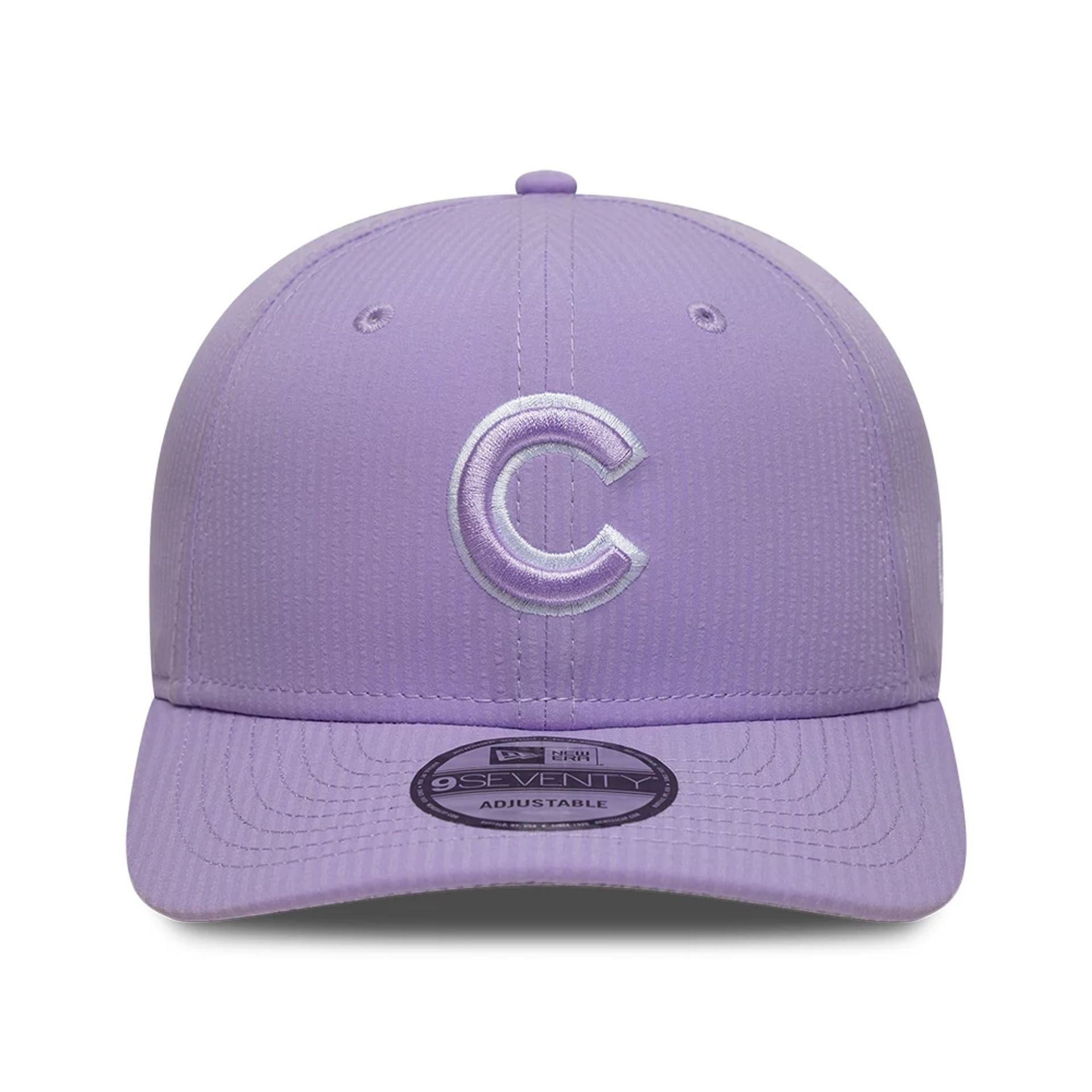 This is a Chicago Cubs Pastel Crepe Purple 9SEVENTY Stretch Snap Adjustable Cap 3