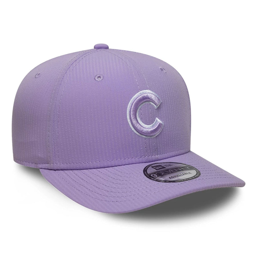 This is a Chicago Cubs Pastel Crepe Purple 9SEVENTY Stretch Snap Adjustable Cap 4