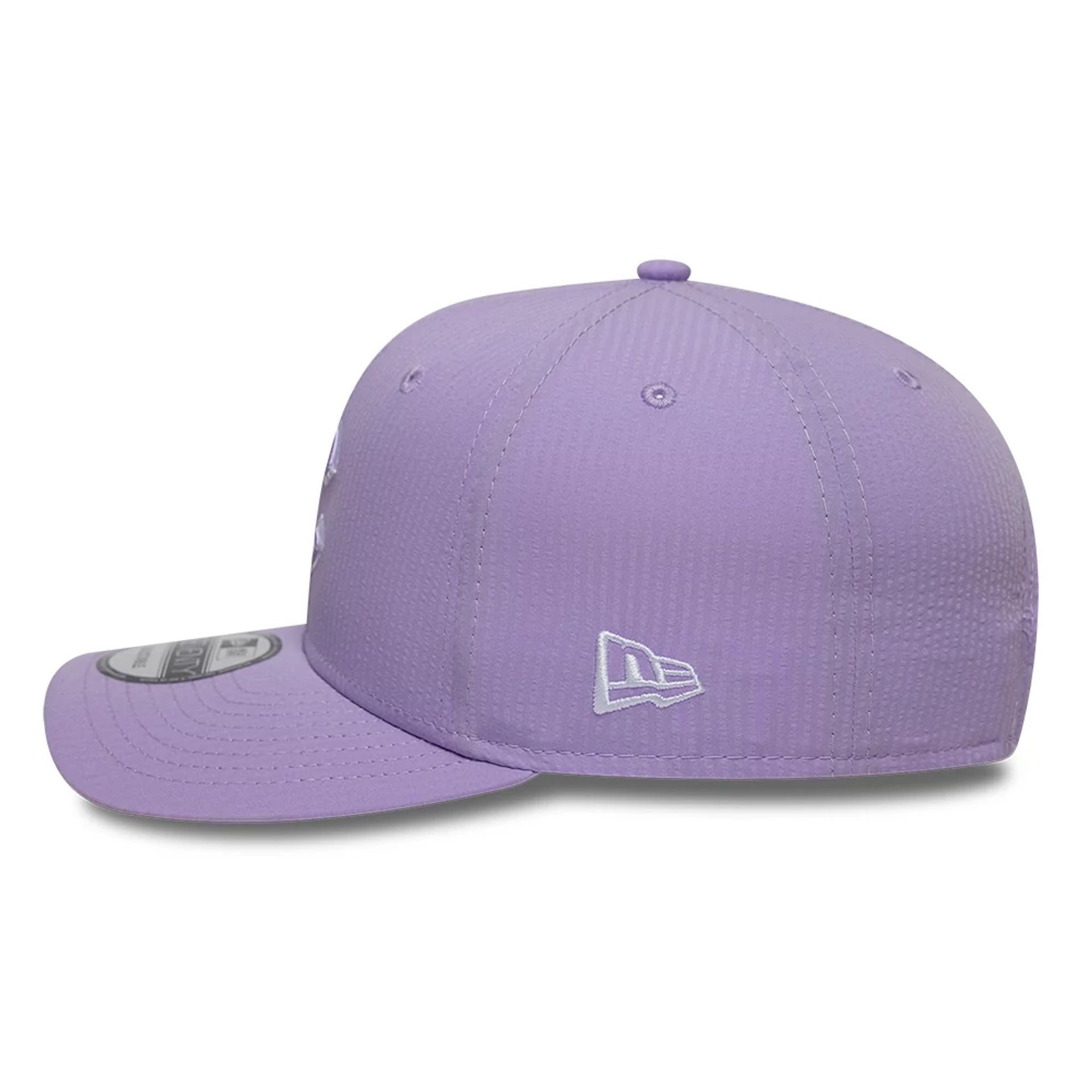 This is a Chicago Cubs Pastel Crepe Purple 9SEVENTY Stretch Snap Adjustable Cap 5