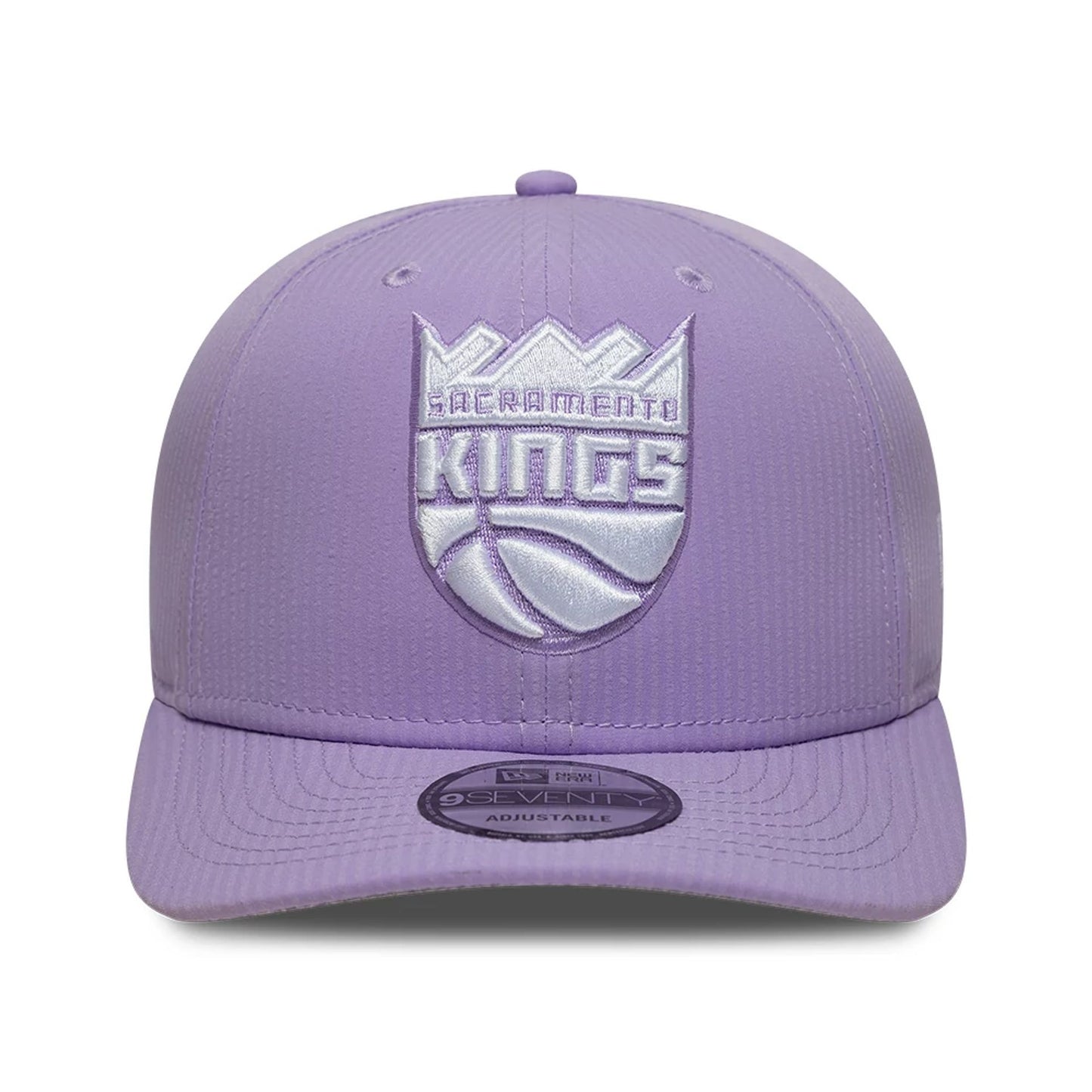 This is a Sacramento Kings Pastel Crepe Purple 9SEVENTY Stretch Snap Adjustable Cap 3