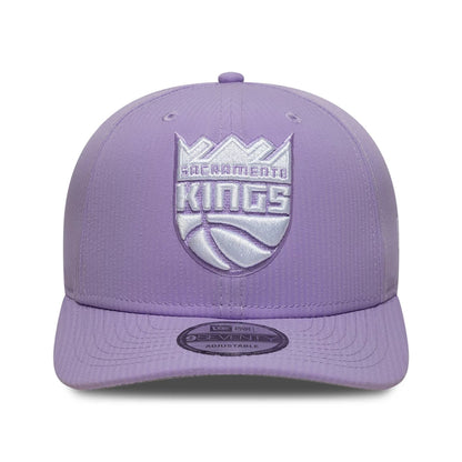 This is a Sacramento Kings Pastel Crepe Purple 9SEVENTY Stretch Snap Adjustable Cap 3