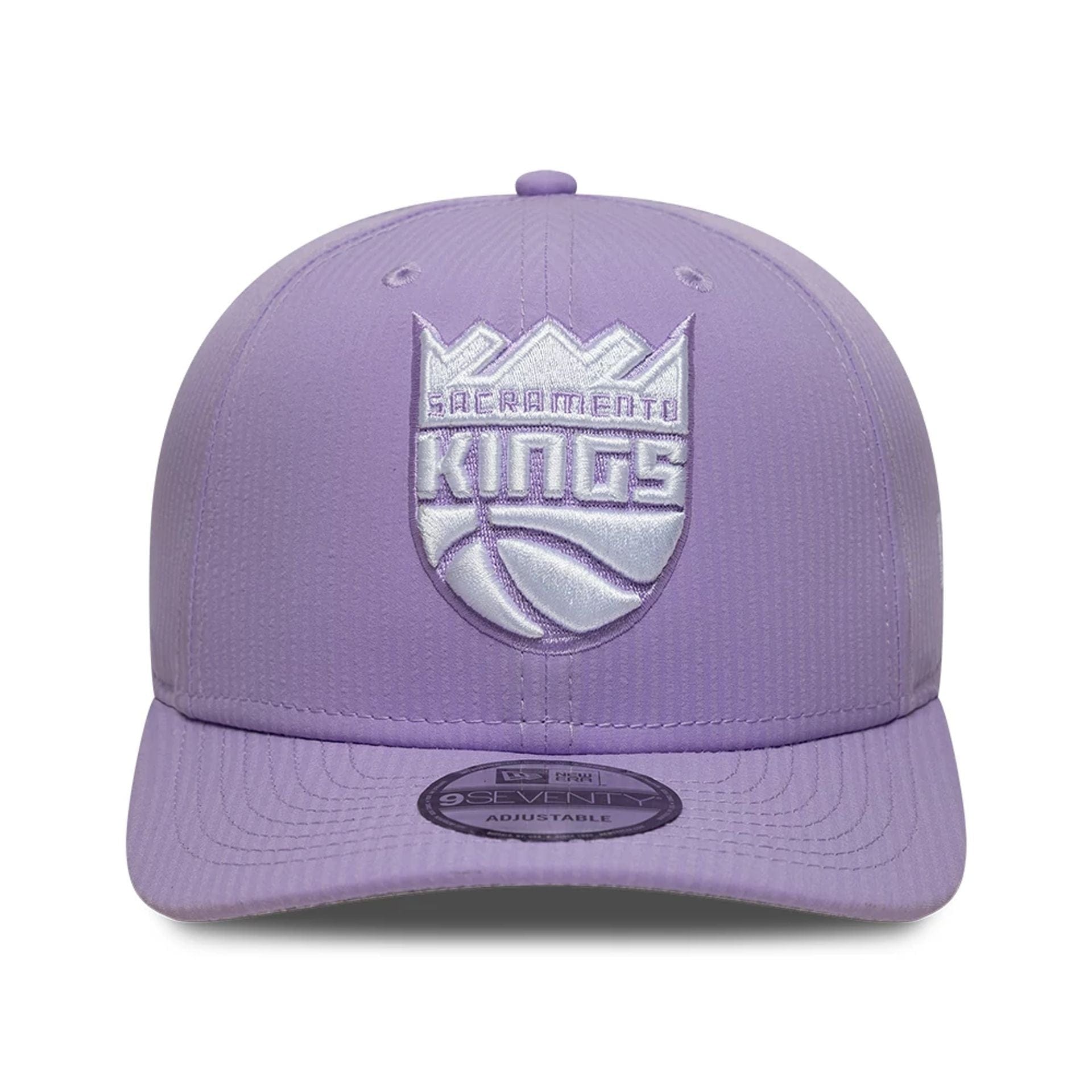 This is a Sacramento Kings Pastel Crepe Purple 9SEVENTY Stretch Snap Adjustable Cap 3