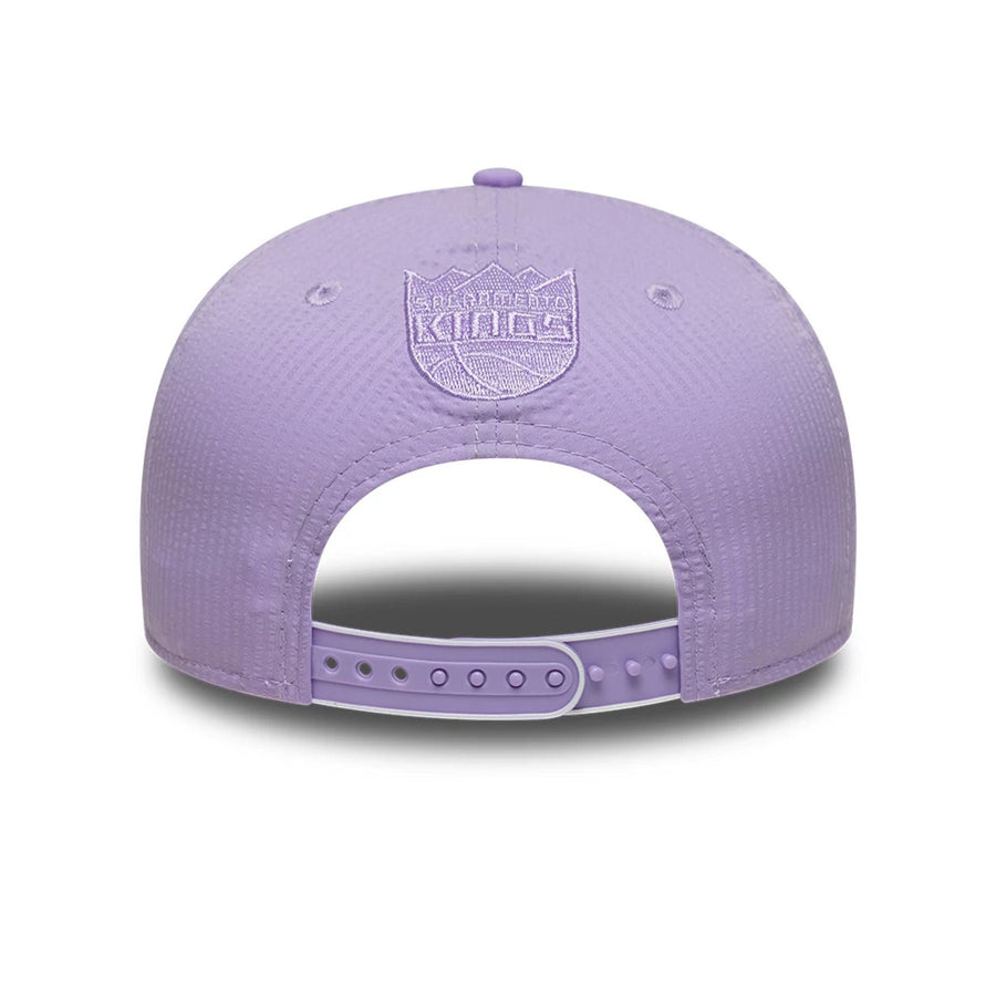 This is a Sacramento Kings Pastel Crepe Purple 9SEVENTY Stretch Snap Adjustable Cap 5
