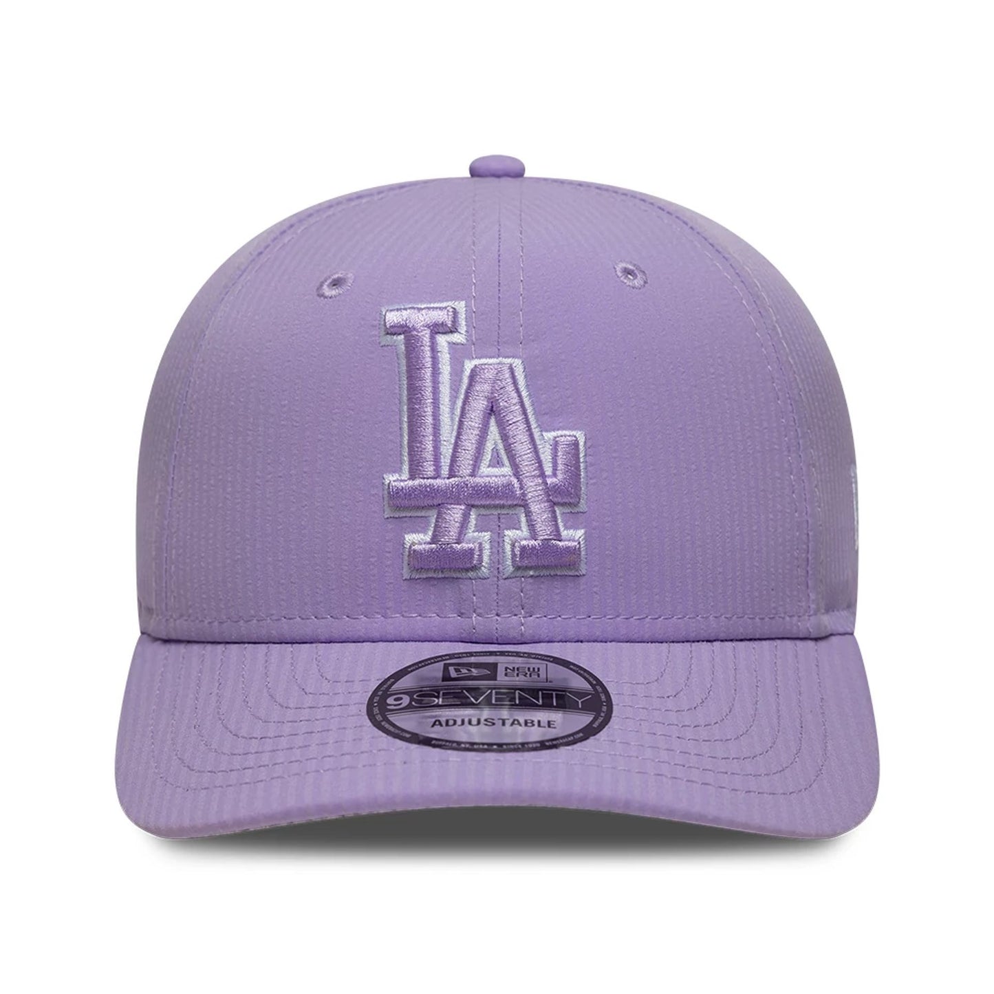 This is a LA Dodgers Pastel Crepe Purple 9SEVENTY Stretch Snap Adjustable Cap 3