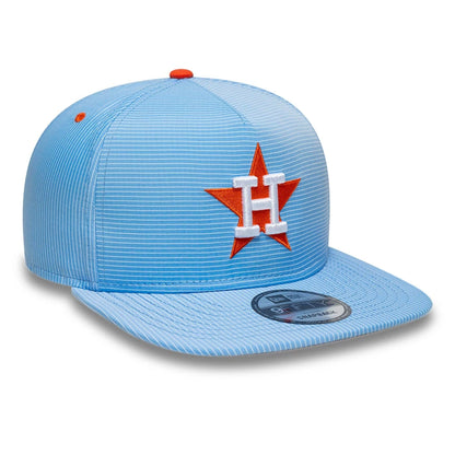 This is a Houston Astros Pinstripe Ripstop Blue 9FIFTY A-Frame Snapback Adjustable Cap 4